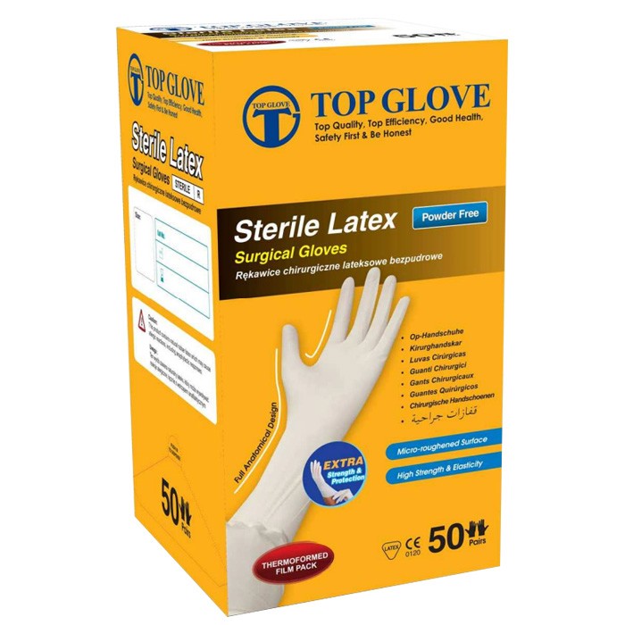 Gants en latex stériles - 100 gants