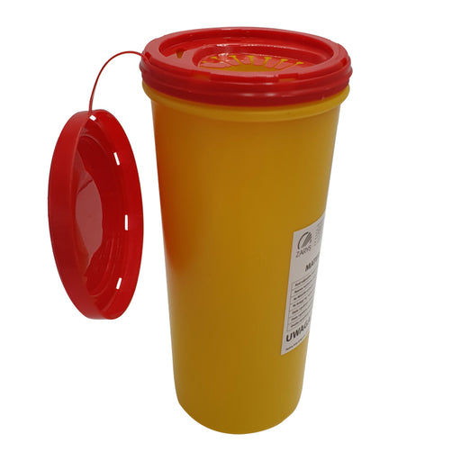 Collecteur d'aiguilles - Boîte à déchets médicaux Zarys - Jaune - 2 l