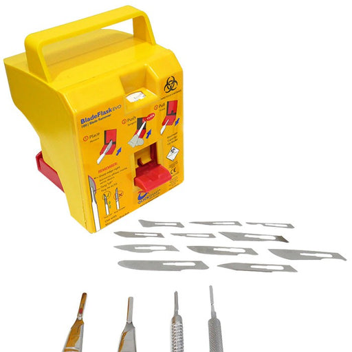 Conteneur QlickSmart BladeFLASK EVO - extracteur de lame de scalpel