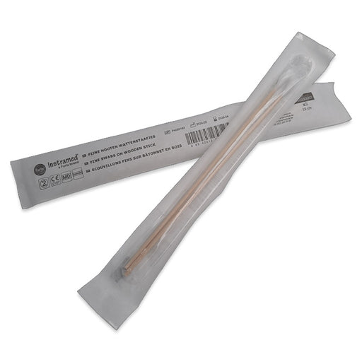 Ecouvillons fins sur bâtonnet en bois