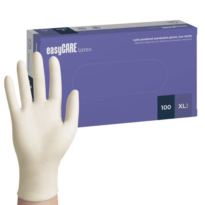 Gants en latex poudrés - 100 gants