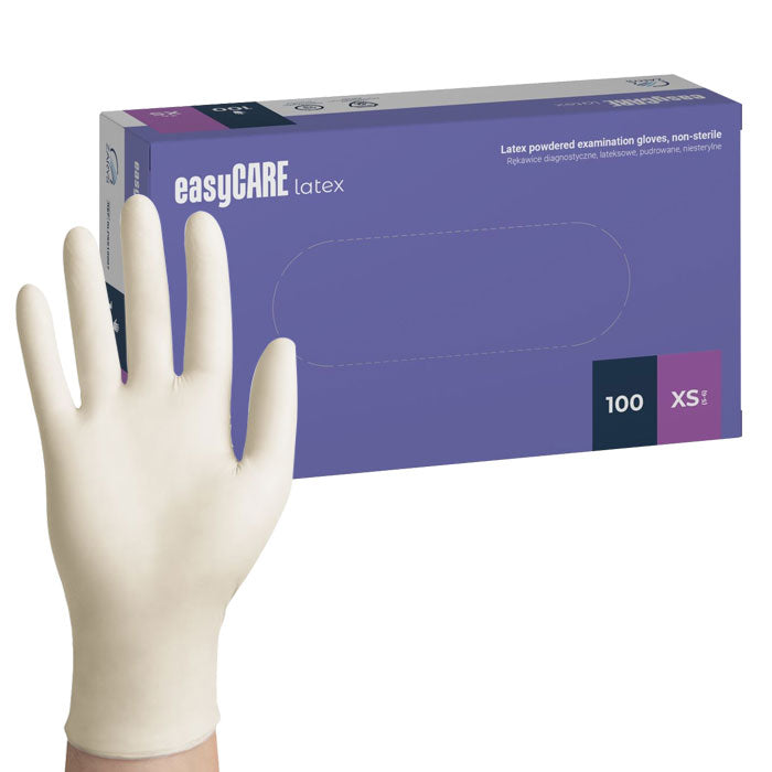 Gants en latex poudrés - 100 gants