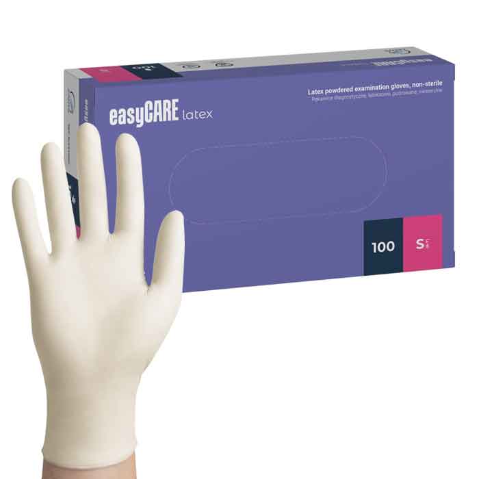 Gants en latex poudrés - 100 gants