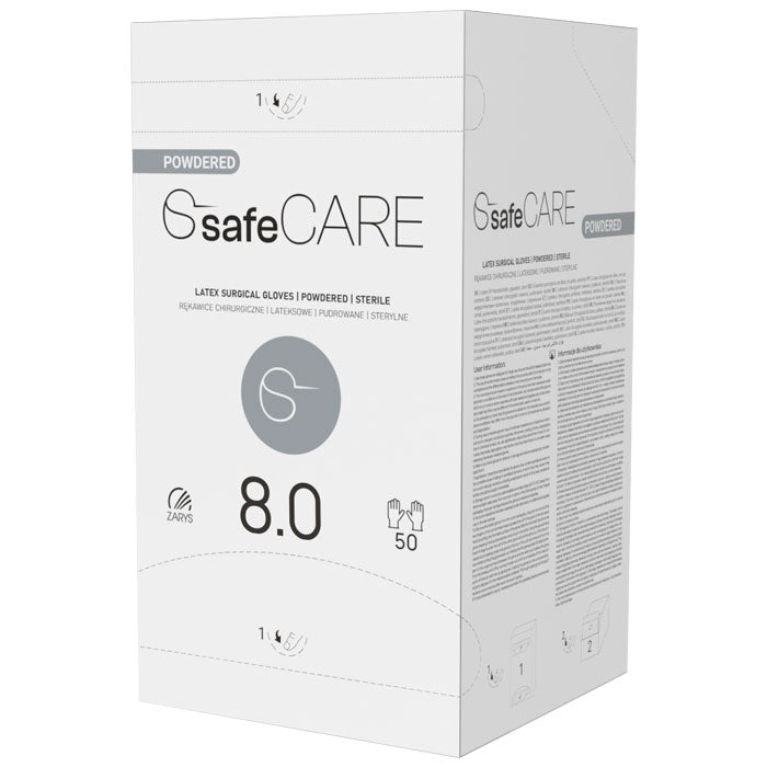 Gants en latex poudrés, Stérile - Zarys safeCARE