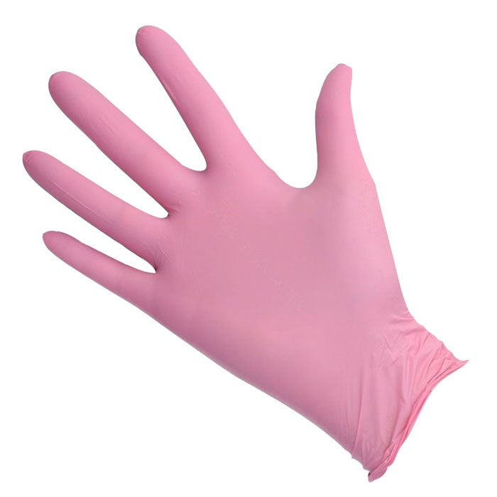 Gants en nitrile rose - 100 gants