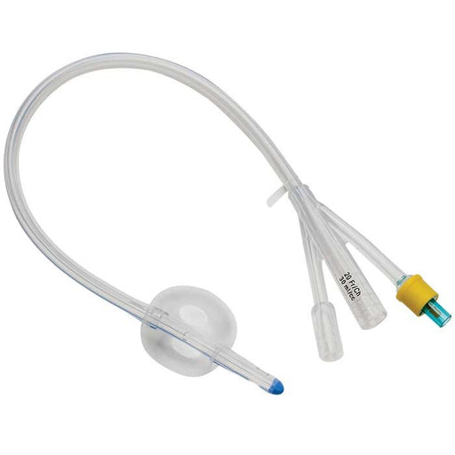 Sonde urinaire, 3 voies, avec valve en plastique