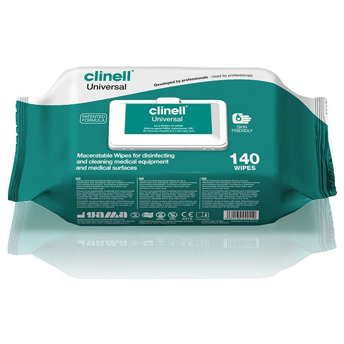 Lingettes de désinfection Clinell – 140 lingettes désinfactantes