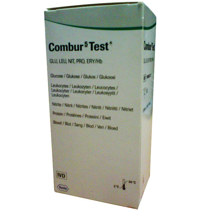 Test urinaire : Roche Combur 5 – bandelettes de test Roche