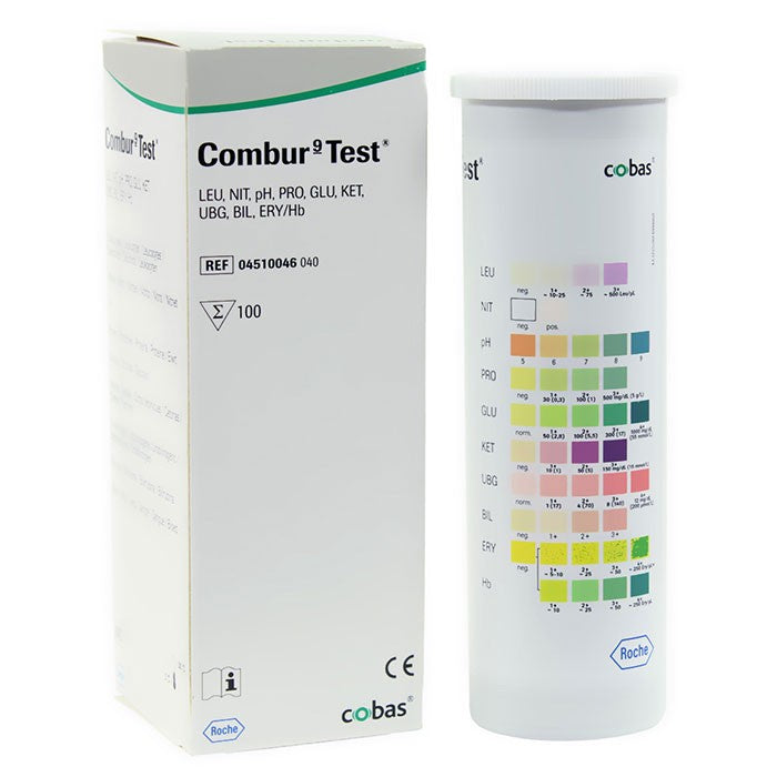 Test urinaire : Roche Combur 9 – bandelettes de test Roche