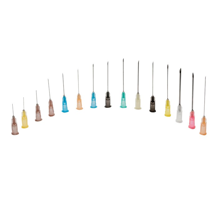 Aiguilles Zarys dispoFINE  – 15 G 1 1/2" (1,8 x 40 mm) Bleu-gris – 100 pièces