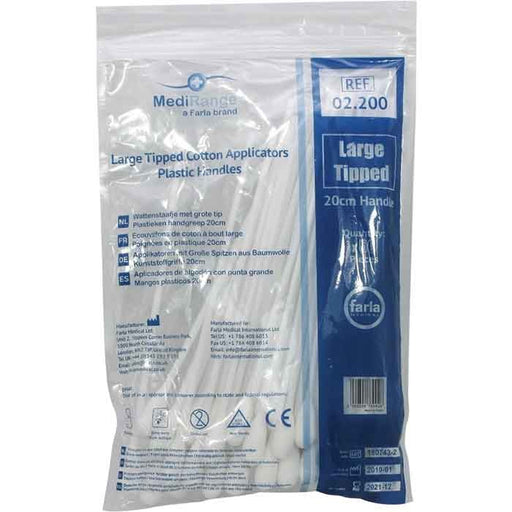 Coton-tige 20 cm avec gros embout - 50 pièces - MediRange