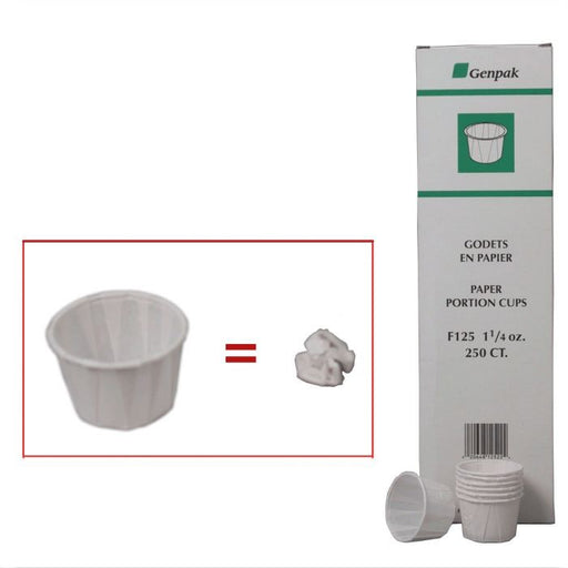 Cupule plissée pour médicament